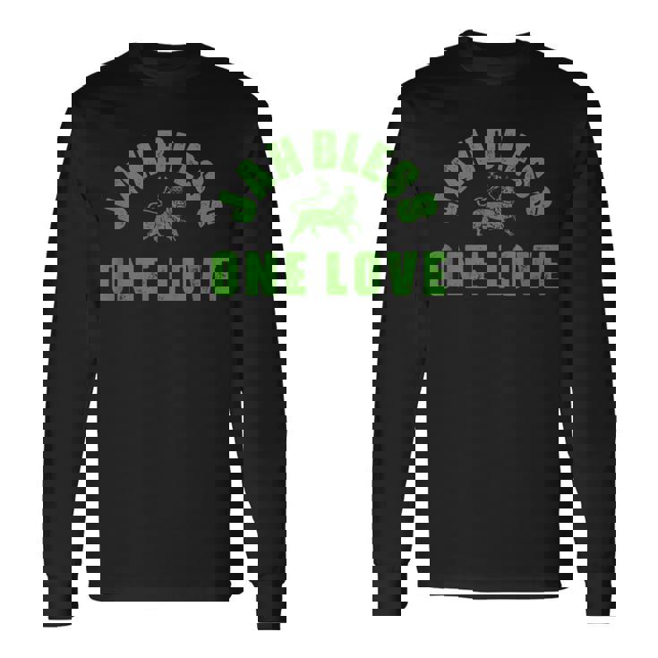 Jah Bless Reggae Music Lion Of Judah Jamaica レゲエ ダンスホール 長袖Tシャツ