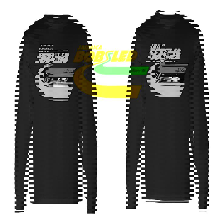 Jamaica Bobsled レトロなボブスレー チーム ジャマイカの国旗 長袖Tシャツ