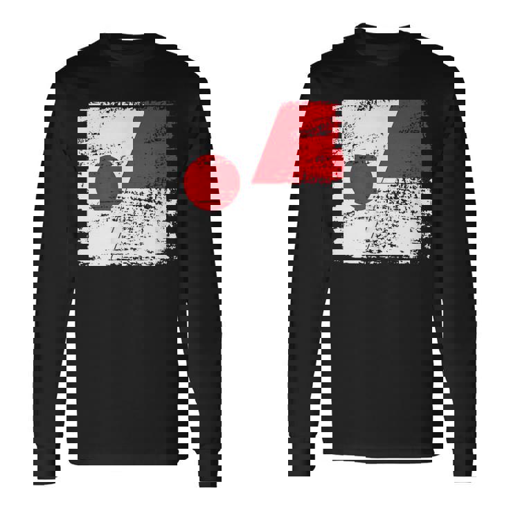 Japanese Flag Indonesiaインドネシアの遺産 インドネシアのルーツ 日本の国旗 インドネシアの国旗 長袖Tシャツ