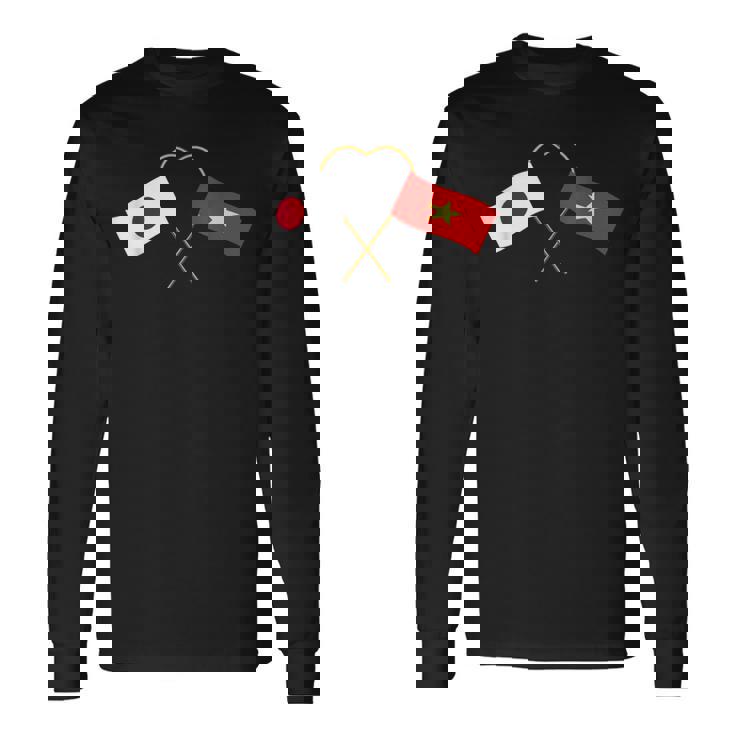 Japanese Flagietnamese Flagベトナムの遺産 ベトナムのルーツ 日本の国旗 ベトナムの国旗 長袖Tシャツ