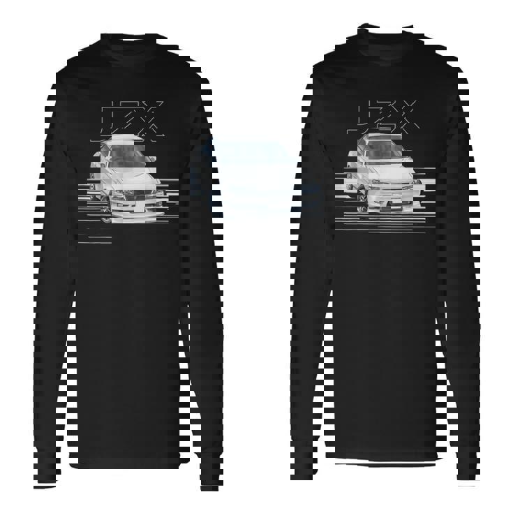 Jdm Car Jzx100 In Drift Powerlide 1Jz チェイサー ターボセダン 長袖Tシャツ
