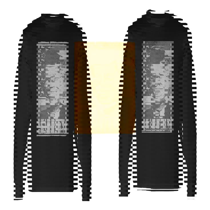 Jfk ジョン・F・ケネディ・トーンポスター 長袖Tシャツ