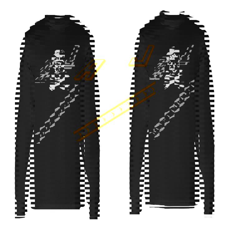 Jolly Rogers F-14 トムキャット 飛行機 テールフラッシュ 海軍航空 長袖Tシャツ