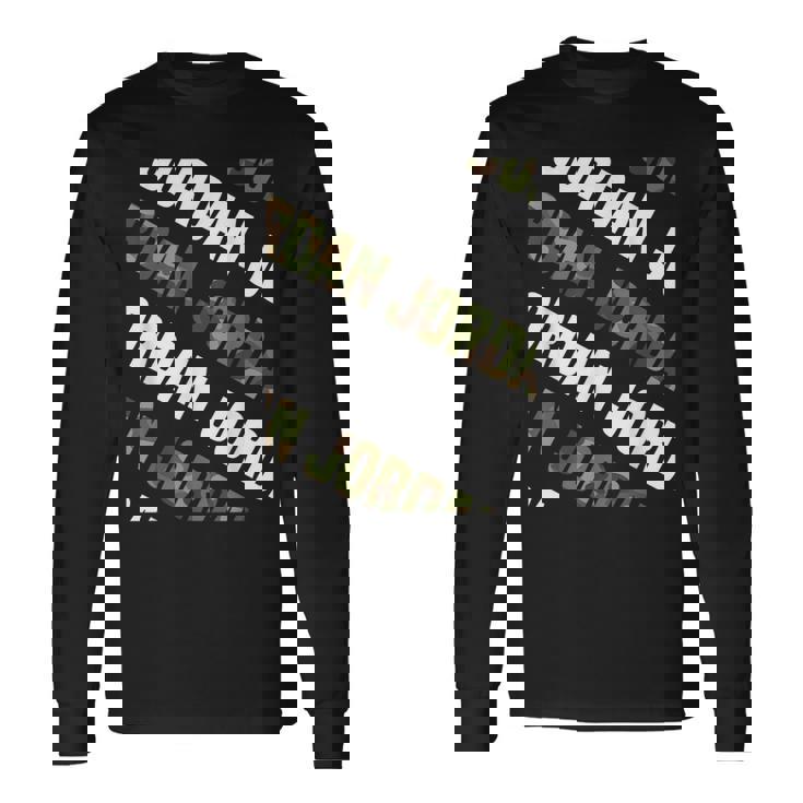 Jordanカモ柄グリーンカモフラージュ 長袖Tシャツ