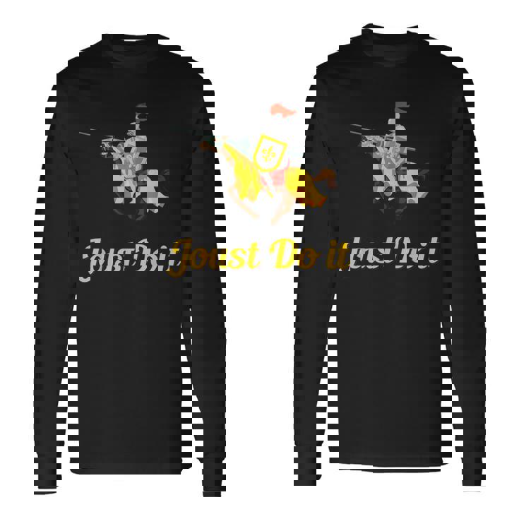 Jousting Joust Do It 中世の騎士tシャツ 長袖Tシャツ