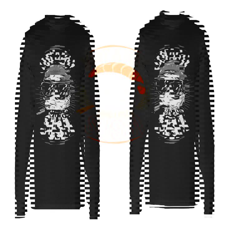 Just A Boy Who Lovesushis ushi Lover キッズ ボーイズ ティーン 長袖Tシャツ ギフトのアイデア