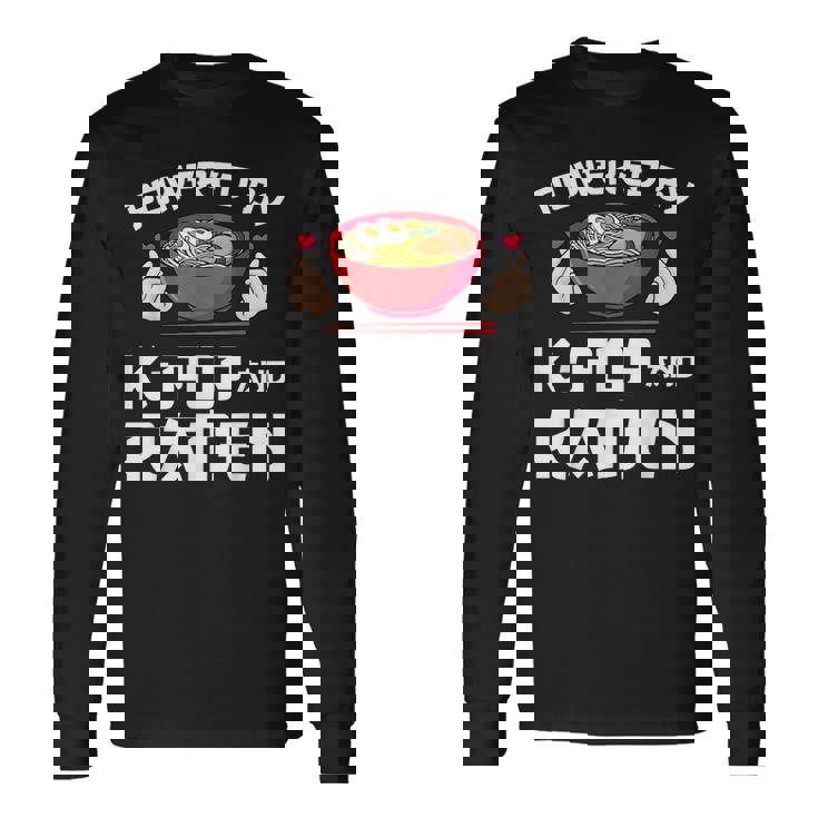 K-Pop And ラーメン 韓国 長袖Tシャツ