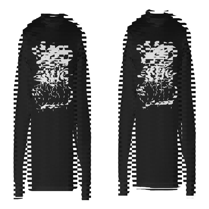 Keep Writing My Name ホワイト グラフィティ タギング 爆撃シャツ 長袖Tシャツ