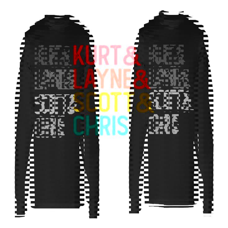Kurt & Layne &Cott & Chris Fuentes Grunge Distressed Camiseta de manga larga