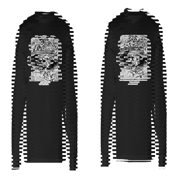 La Calavera カトリーナ ホセ・グアダルーペ・ポサダ作 長袖Tシャツ