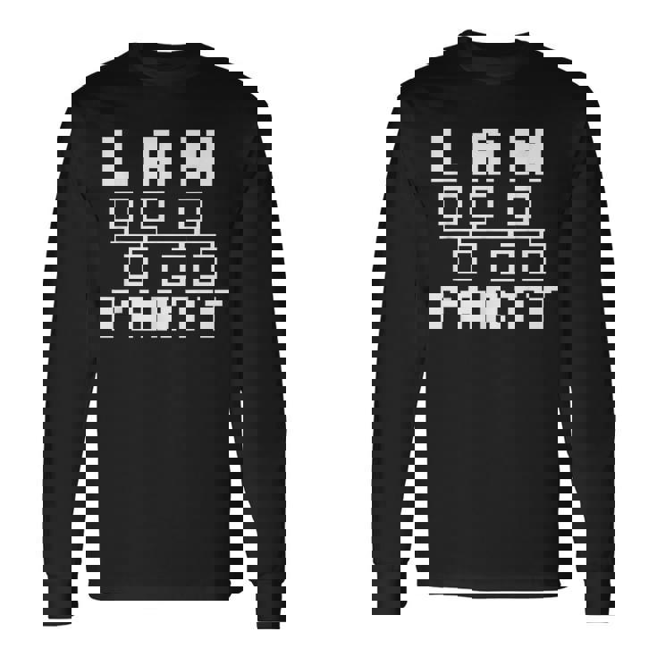 Lan Party レトロゲームtシャツ 長袖Tシャツ