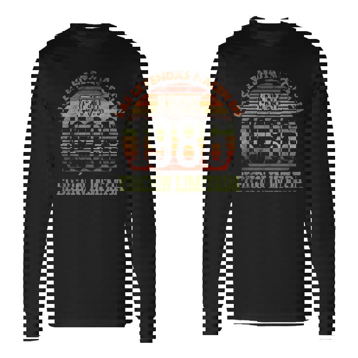 Las Leyendas Nacen En Abril 1986 38 Cumpleaños Hombre Camiseta de manga larga