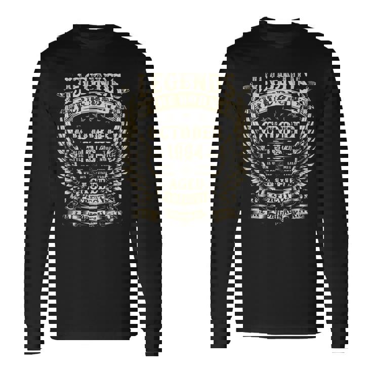 Legend Were Born In 1964 60歳の誕生日プレゼント 男性用 10月 長袖Tシャツ