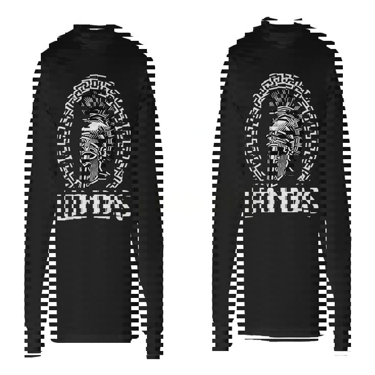Leónidas Rey De Esparta Casco Espartano Antiguo Camiseta de manga larga