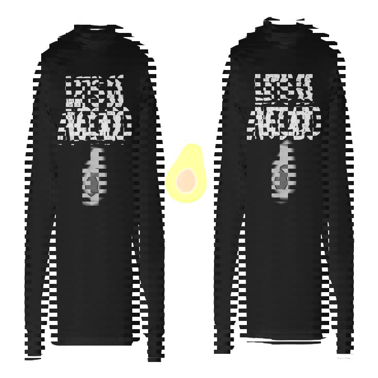Let's Go アボカドユーモアジョーク ユニセックス アボカド中毒者 長袖Tシャツ