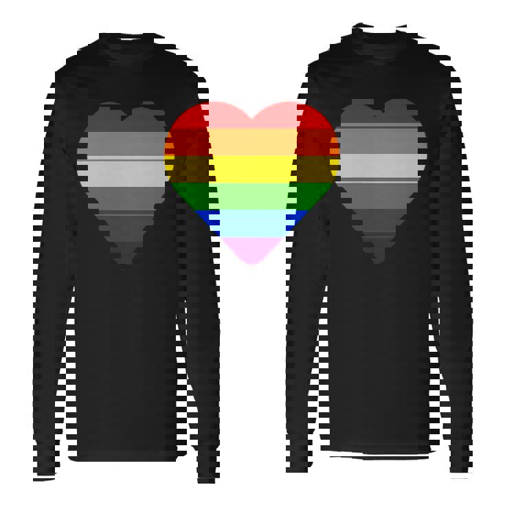 Lgbt レインボー・ハート・フラッグ ゲイ・バイ・ラブ・プライド月間 Lgbtq 長袖Tシャツ