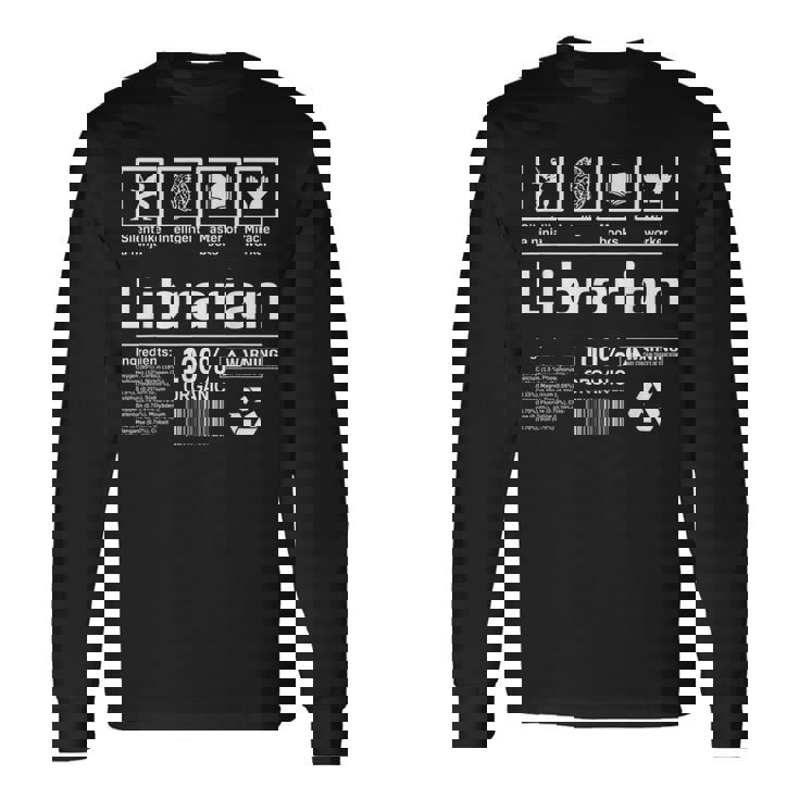 Librarian 面白い図書館ギフト 長袖Tシャツ