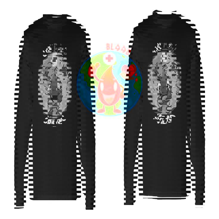 Lindo Día Del Donante Deangre Darangrealvaridas Cada Gota Cuenta Camiseta de manga larga