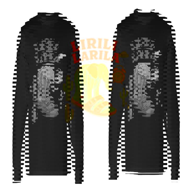 Lirili Larila イタリアのブレインロットミーム 長袖Tシャツ ギフトのアイデア