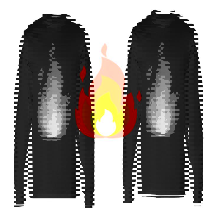 Lit Fire Flame ホットバーニングビーチパーティー 長袖Tシャツ