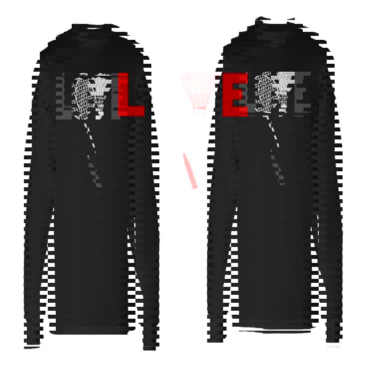 Love Badminton レトロバドミントンラバー 長袖Tシャツ