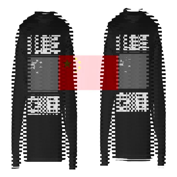 I Love China I Heart China 家族旅行 中国国旗 長袖Tシャツ