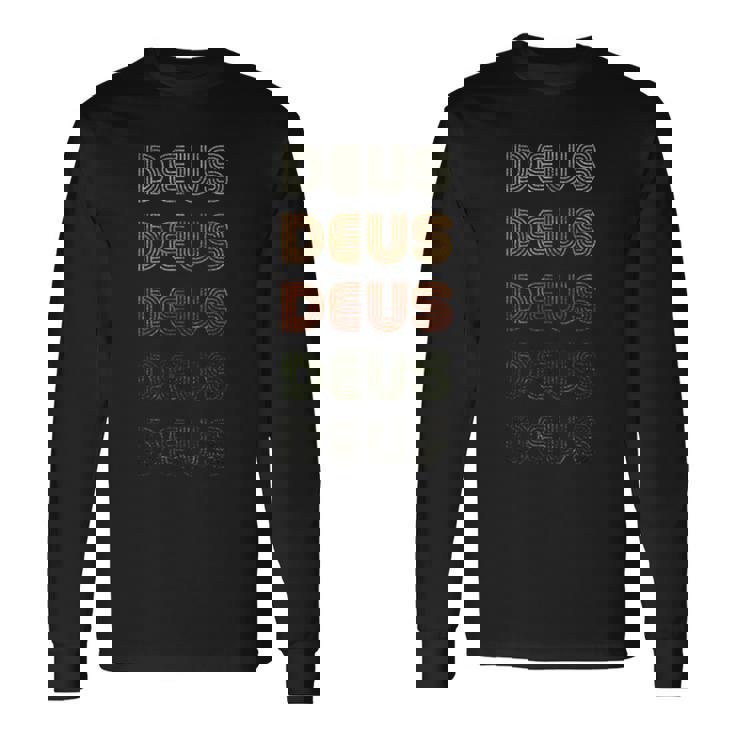 Love Heart Deus グランジ ビンテージスタイル ブラック デウス 長袖Tシャツ