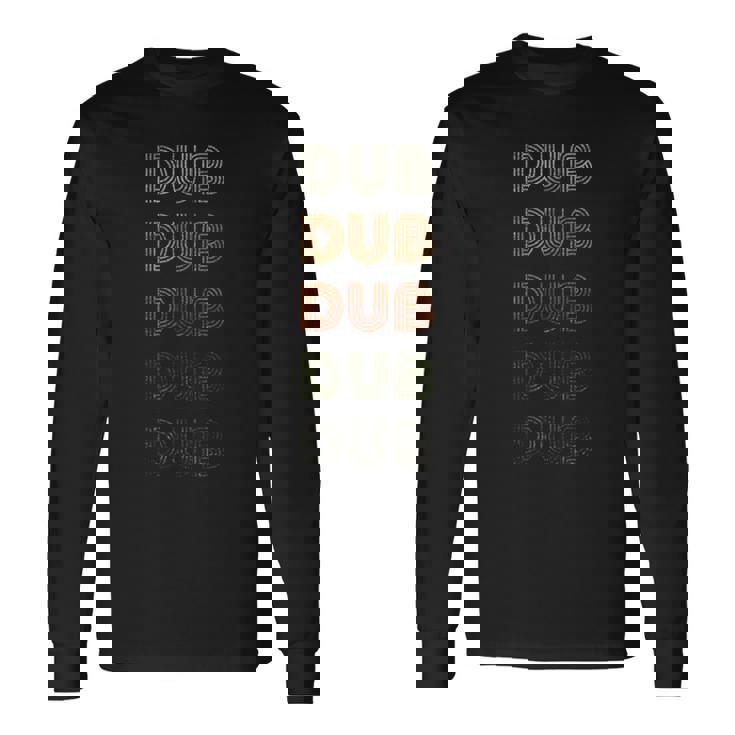 Love Heart Dub グランジ ビンテージスタイル ブラック ダブ 長袖Tシャツ