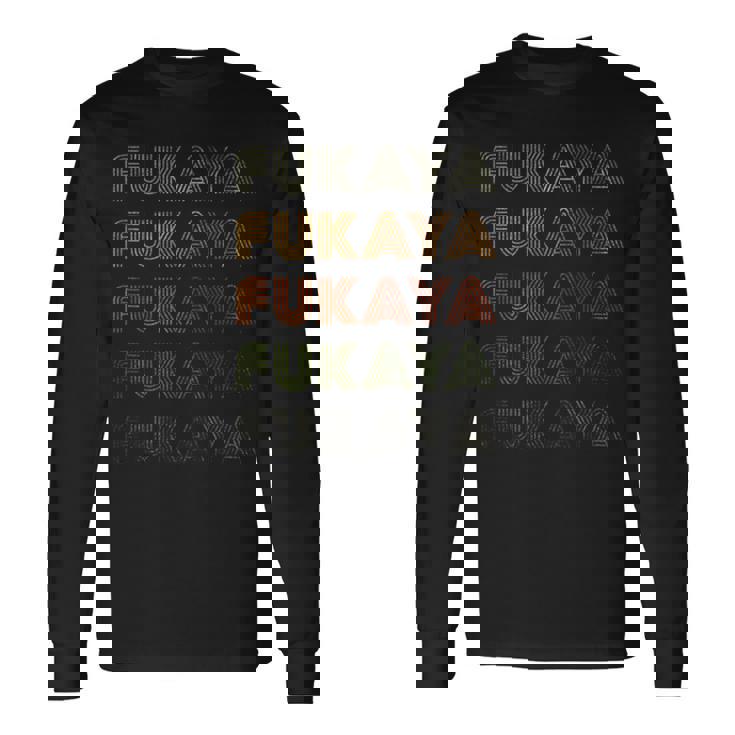 Love Heart Fukaya グランジ ヴィンテージスタイル ブラック 深谷 長袖Tシャツ