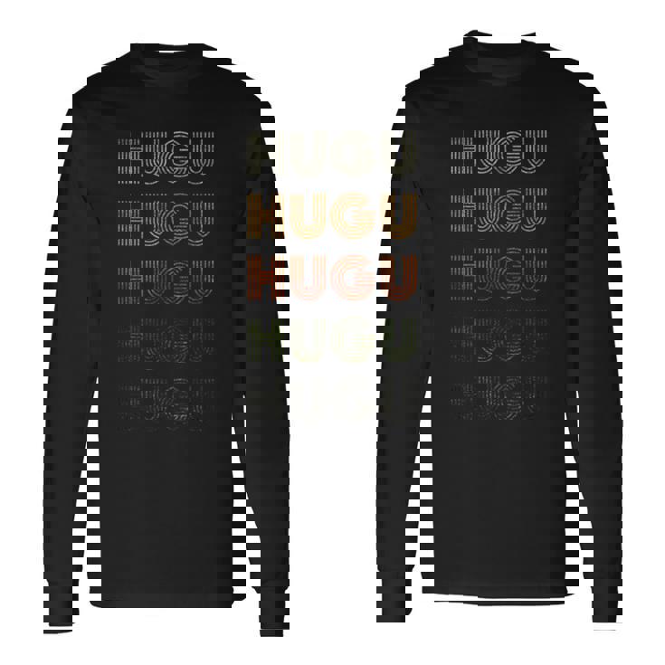 Love Heart Hugu グランジ ヴィンテージスタイル ブラック フグ 長袖Tシャツ