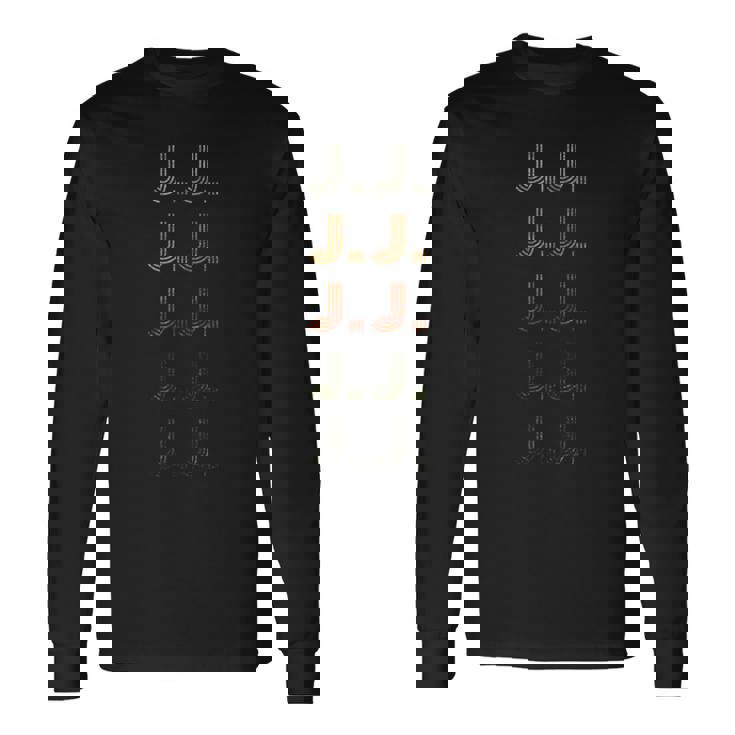 Love Heart JJ グランジ ビンテージスタイル ブラック JJ 長袖Tシャツ