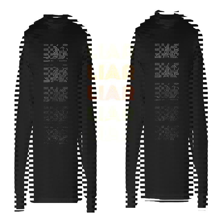 Love Heart Liar グランジ ビンテージスタイル ブラック 嘘つき 長袖Tシャツ ギフトのアイデア