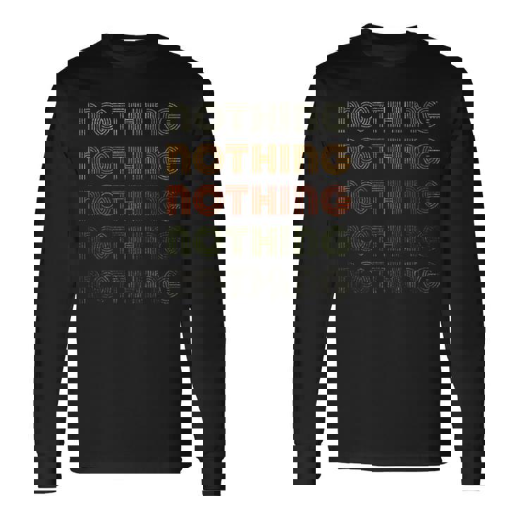 Love Heart Nothing グランジ ビンテージスタイル ブラック Nothing 長袖Tシャツ