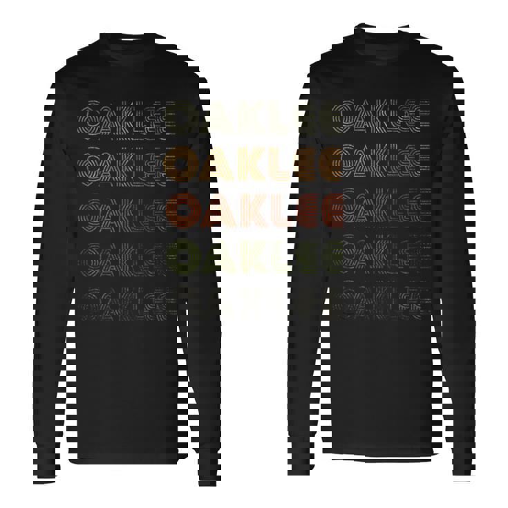 Love Heart Oaklee グランジビンテージスタイル ブラック オークリー。 長袖Tシャツ