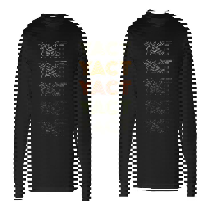 Love Heart Yact グランジ ビンテージスタイル ブラック ヤクト 長袖Tシャツ