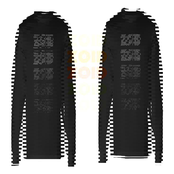 Love Heart Zoid グランジ ビンテージスタイル ブラック ゾイド 長袖Tシャツ