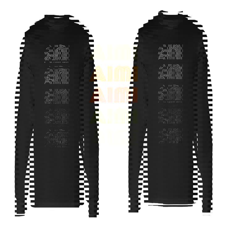 Love Heart あいみ グランジ ビンテージスタイル ブラック あいみ 長袖Tシャツ