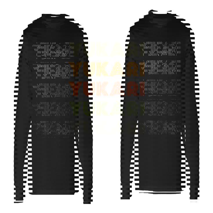 Love Heart ゆかり グランジ ヴィンテージスタイル 黒ゆかり 長袖Tシャツ