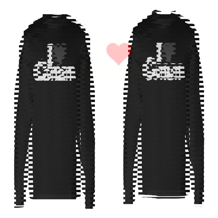 I Love Heart コナン ネームtシャツ 長袖Tシャツ