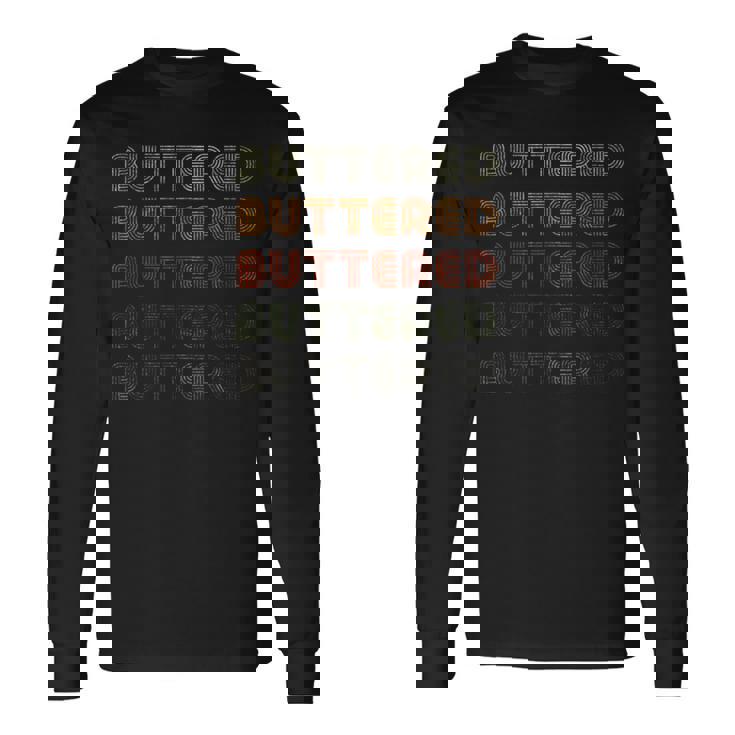 Love Heart バターtシャツ グランジ ビンテージスタイル ブラック バター入り 長袖Tシャツ