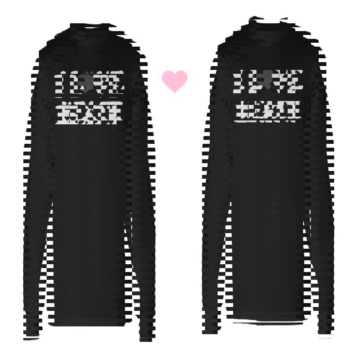 I Love Heath マッチング ガールフレンド&ボーイフレンド ヒースネーム 長袖Tシャツ ギフトのアイデア