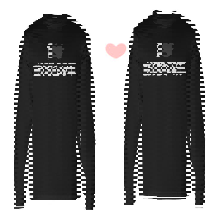 I Love Hitomi 私は愛する Hitomi 長袖Tシャツ