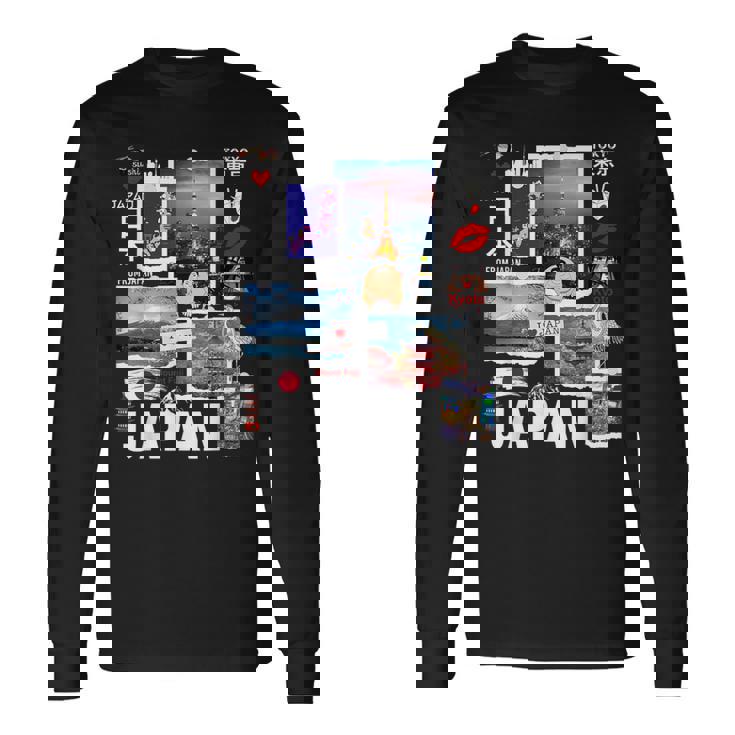 I Love Japan Culture Enjoy Cool Japan Landmarks Photos 長袖Tシャツ