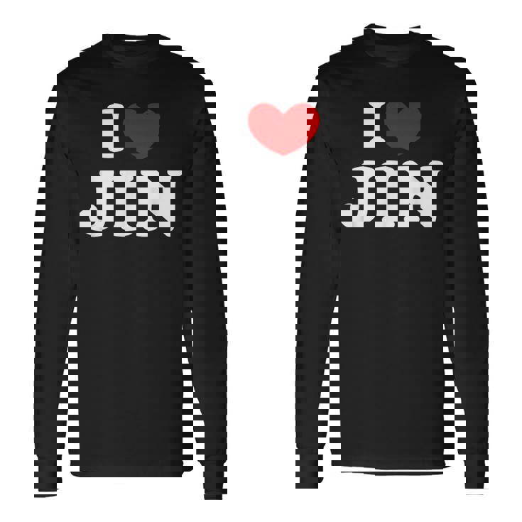 I Love Jin 私は愛する Jin 長袖Tシャツ