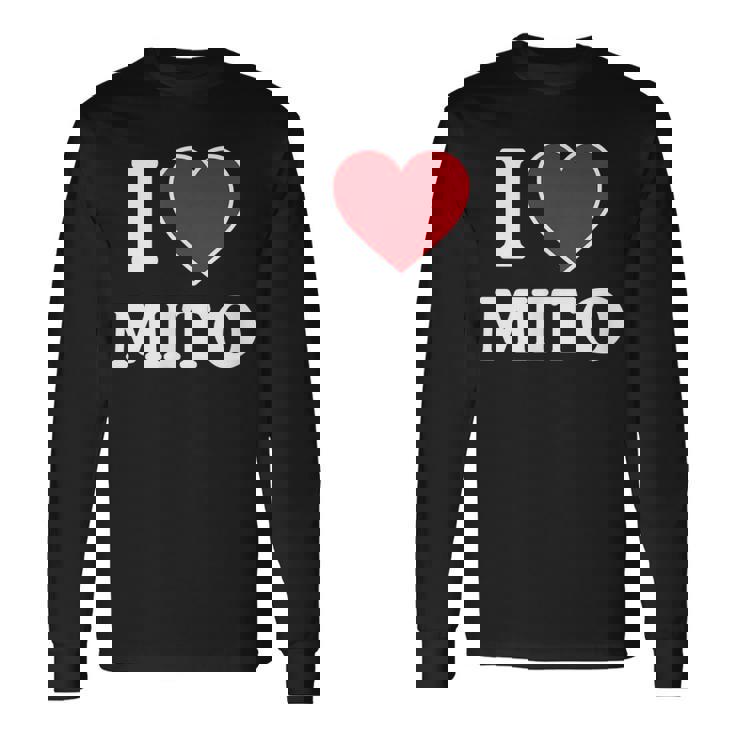 I Love Mito、ハートのある日本の都市 長袖Tシャツ