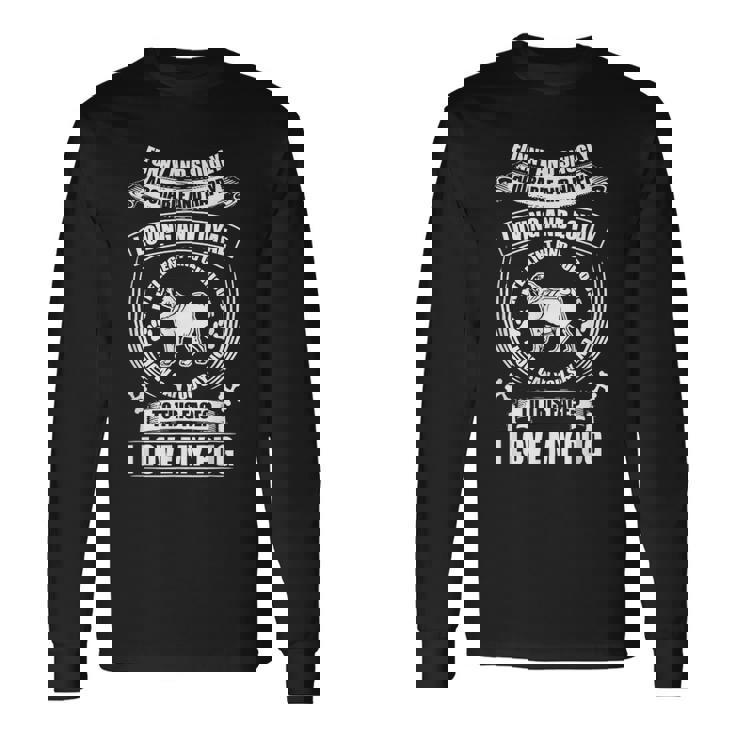 Love My Pug Dog 長袖Tシャツ