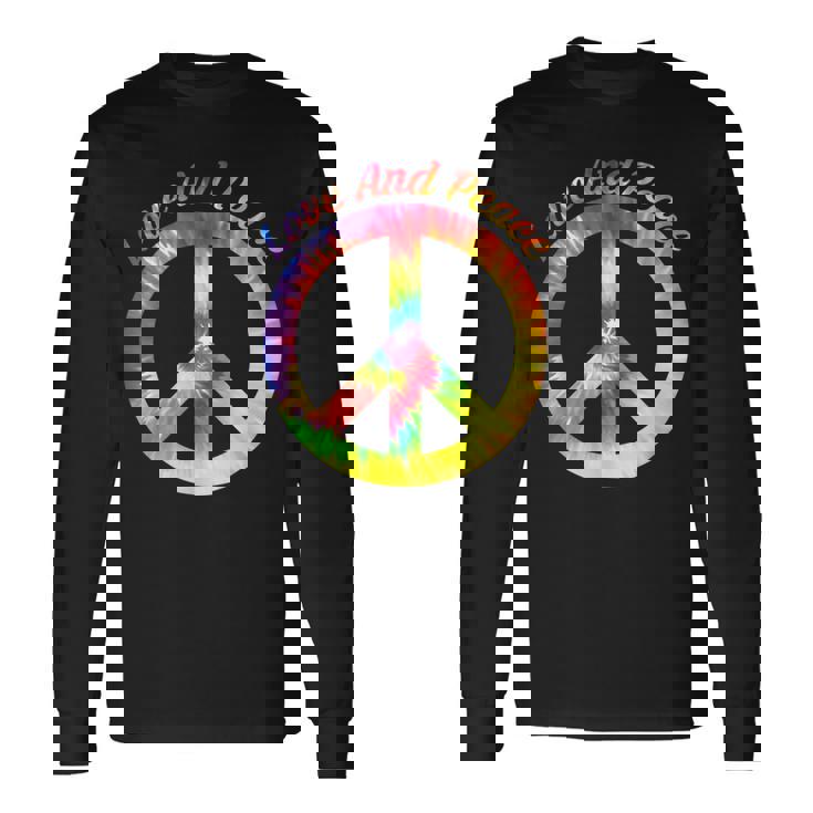 Love Peace 60年代70年代ヒッピーコスチューム Love Peace 長袖Tシャツ