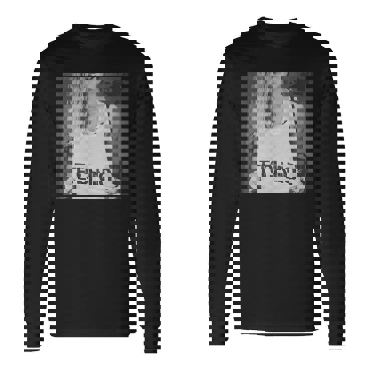 I Love Techno プリント セクシー テクノ レイブ パーティー 長袖Tシャツ