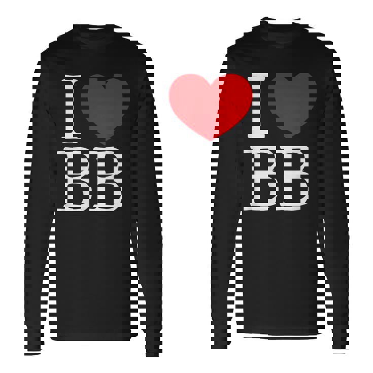 I Love ハート Bb 長袖Tシャツ