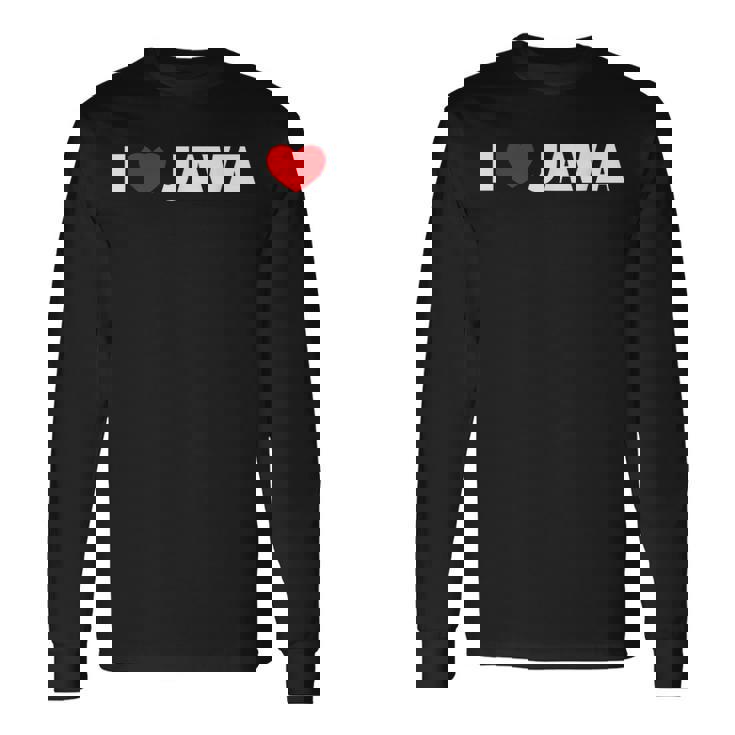 I Love ハート Java 長袖Tシャツ
